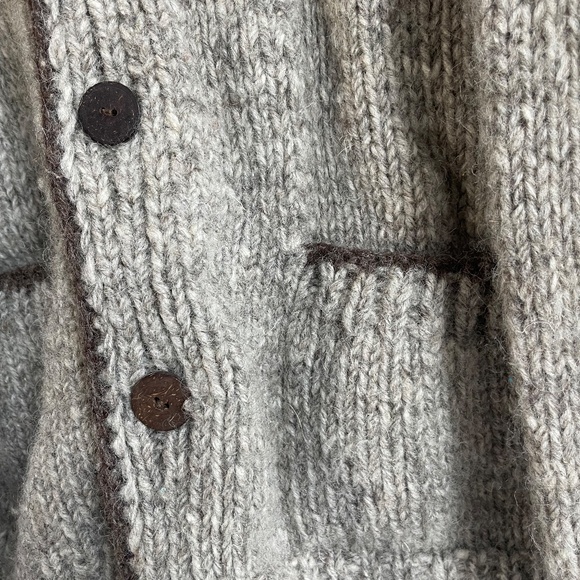Joseph Anthony Chunky Hand Knitted Wool Cardigan, Men's Medium - Picture 3 of 10